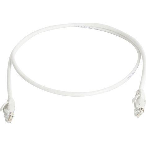 Telegärtner 100008902 RJ45 Patchkabel CAT 6  7.5 m Weiß Flammwidrig, mit Knickschutztülle 1 St.