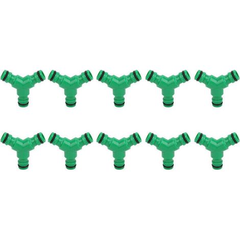 10 raccords 3 voies pour tuyaux d'arrosage, raccords en Y pour arrosage (1/4)