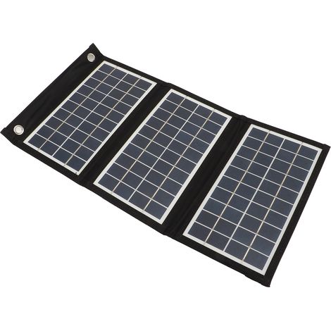 Panneau solaire pliable 15 W 5 V, double port USB, chargeur solaire en silicium polycristallin haute efficacité pour le camping en plein air (1/5)