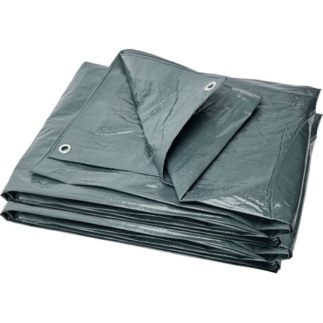 Garronda Abdeckplane 6x12 m 120 g/m² Plane wasserdicht mit Ösen UV-beständig reißfest schimmelresistent Tarp PP Gewebeplane für Gartenmöbel Auto Holz GD-0162 Grau