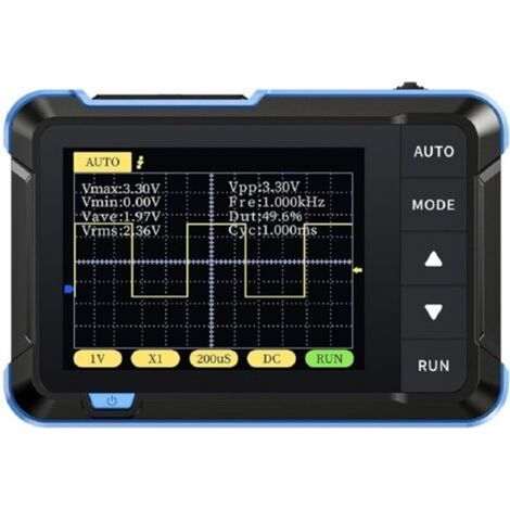 FNIRSI DSO152 Mini Oscilloscope numérique portable 2.5MSa/s 200KHz bande passante analogique 800 VPP avec sortie PWM (Version Standard) (1/5)