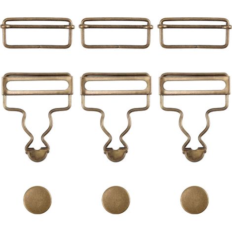 Bretelles de rechange pour salopettes, 5 cm, avec crochets, boucles et clips (1/4)