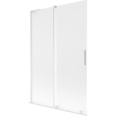 Mexen Velar L Badewannenabdeckung zweiflügelig, verschiebbar 120 x 150 cm, matt, weiß - 896-120-003-31-20 (1/5)