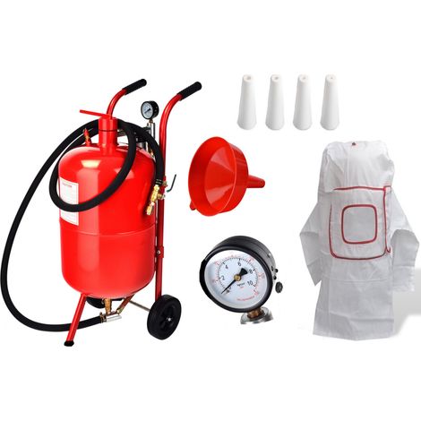 Sableuse pneumatique mobile 40 L – Pression 4-8.5 bar – Débit max 170-700 l/min – Pour nettoyage pièces métalliques