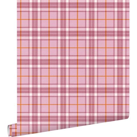 papier peint vichy violet - ESTAhome (1/5)