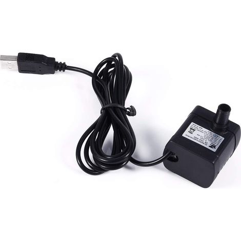 Mikro-Tauchwasserpumpe, Mini-Druckerhöhungspumpe mit USB, bürstenloser DC-Motor, Springbrunnenpumpe für Aquarium, Schwimmbad, Teich, Aquarium, 150 l/h (1/5)