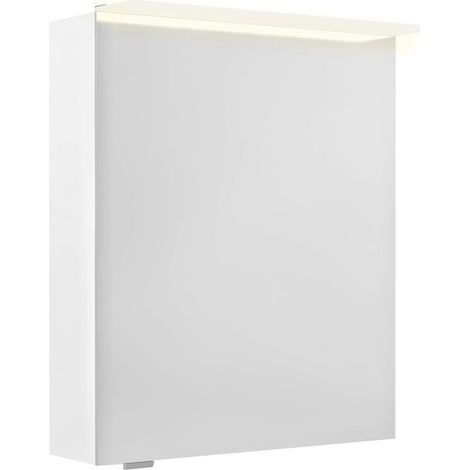 Armoire à miroir LINEX avec. Lumière LED, 60x70x15cm, gauche/droite, blanc (1/4)
