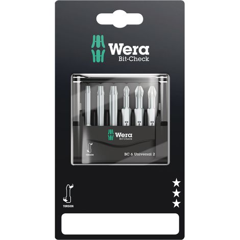 Wera Bit-Check 6 Universal 2 SB, 6-teilig 05073638001 (1/4)