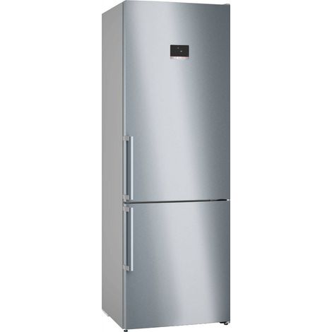 Bosch Serie 6, Combinazione frigorifero-congelatore a libera installazione con scomparto congelatore inferiore, 203 x 70 cm, acciaio inox (con antimpronta), KGN49AIBT (1/10)