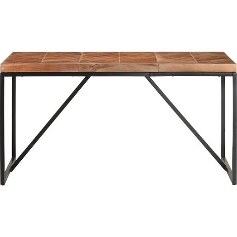 Maison Exclusive - Esstisch 140x70x76 cm Massivholz Akazie und Ma (1/5)