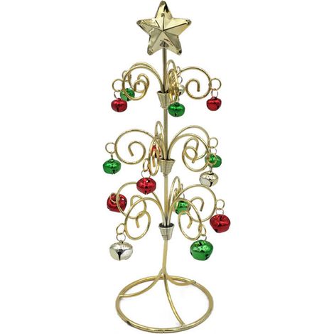 Arbre De Noel En Metal - 15 Cm - Décoration De Fête Pour Intérieur - Bureau Cuisine Salle À Manger - Lot De 1 (1/5)