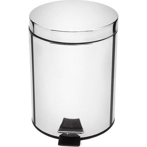 pattumiera in acciaio inox con pedale 5 l