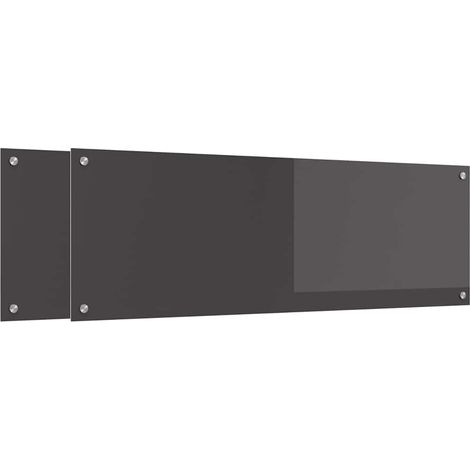 Protection de cuisine 2 pcs Gris foncé 120 x 40 cm verre trempé CFW78371 (1/5)