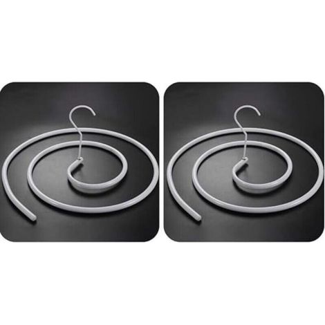 [JAMAIS UTILISÉ] Lot de 2 cintres en forme de spirale pour couvertures, couettes séchées au soleil, draps de lit, matelas (rond) (1/4)