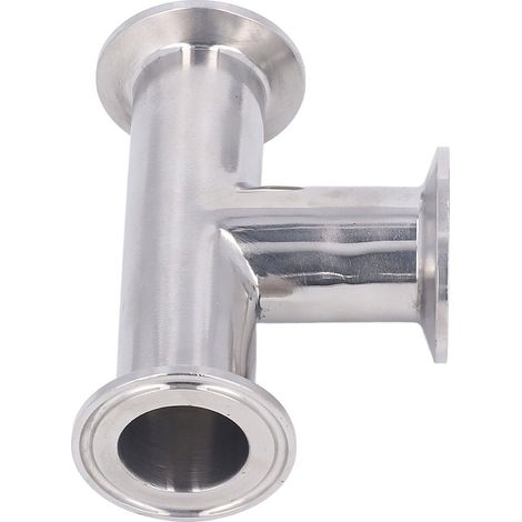Raccord en T 32mm Inox 304 Acier Rapide Connecteur Tube 3 Voies Joint Pipeline (1/5)