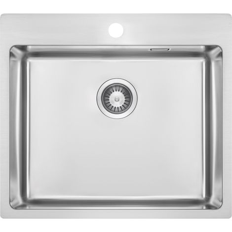 Lavello in acciaio inox 550 x 505 singola vasca finitura spazzolato Deante OLFATO ZPO010B  Acciaio Spazzolato