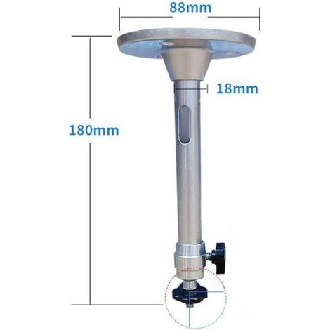 Supporto da soffitto per mini proiettore, diametro 18 cm - 8,8 mm (1/4)