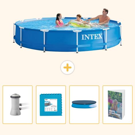 Intex Piscine Tubulaire Ronde - 366x76 cm - 5-pièces  SCB108 (1/5)