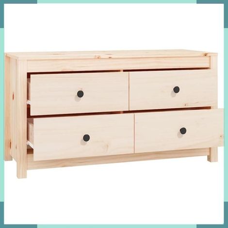 821774 Armoire latérale 100x40x54 cm Bois de pin massif (1/5)