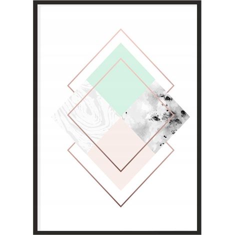 Póster con marco 53x73 cm Geometría P1094 (1/4)