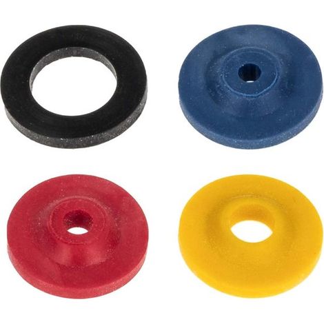Set limitatore di flusso d'acqua - Risparmio doccia - Tre velocità di flusso - 5 7 11 litri - Blu Rosso Giallo (1/5)
