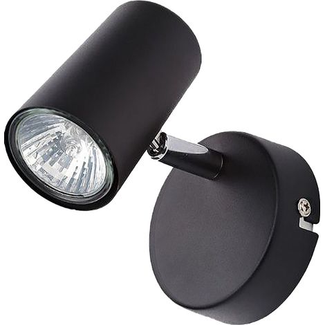 Litecraft Chobham Spotlight Adjustable Wall Ceiling Fitting in Black - 2 Pack (1/5)