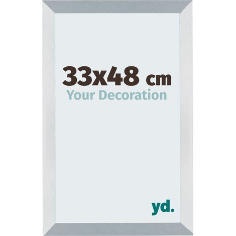 yd. - Cadre photo 33x48 - Aluminium Brosse - MDF - Mura