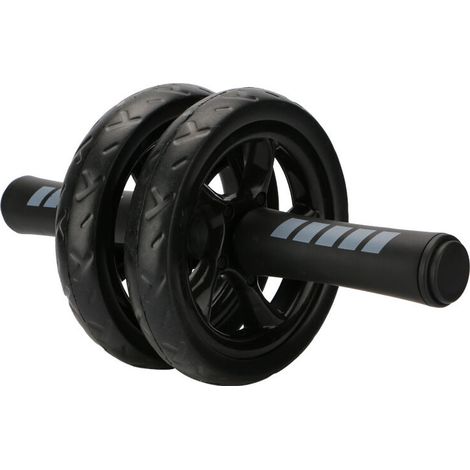 Roue abdominale noire à deux roues, équipement de fitness, adapté aux exercices de fitness en famille (1/3)