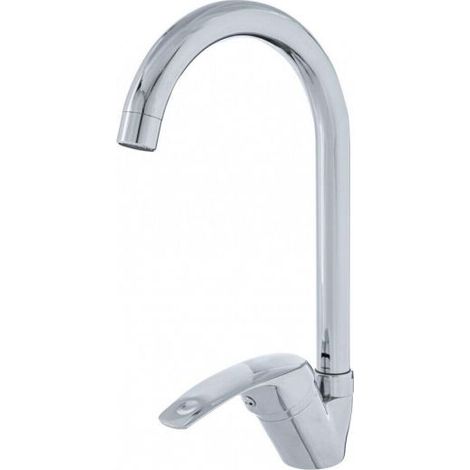 Miscelatore rubinetto monocomando per lavabo cucina canna alta cromato 52334A