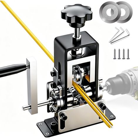 Fil Denudeur Câble Electrique Automatique 2 Lames, Machine Denuder Câbles Cuivre Multifonction, Outil Denudeuse Déchets Cable Manuelle, Pince Dénudage Recyclage Fils Ferraille Electricien (1/5)