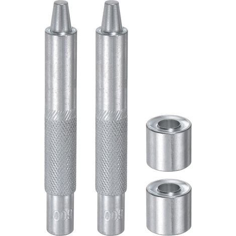 Ensemble de 2 Outils de Perforation d'Œillets en Acier 45 de 8 mm avec Base pour la Pose d'Œillets Dans les Tissus, Vêtements, Artisanat et Sacs (1/5)