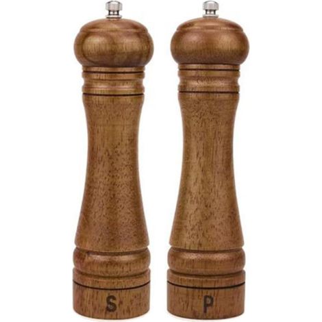 Ensemble de moulins à sel et poivre en bois chêne avec broyeur cm (1/5)