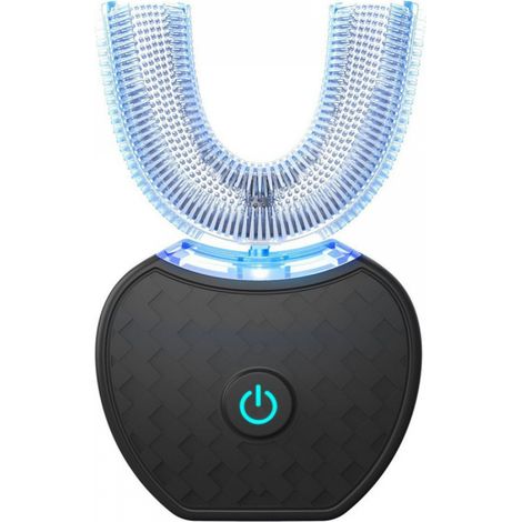 Brosse à dents électrique ultrasonique, brosse à dents automatique en forme de U pour un nettoyage complet de la bouche à 360° et un blanchiment des dents-AquaForge