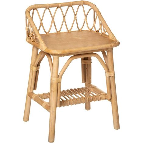 Table de chevet enfant en rotin, hauteur 56 cm (1/5)