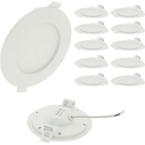 Confezione da 10 faretti LED da incasso extrapiatti da 11W (equivalenti a 80W)  Température de Couleur: CCT