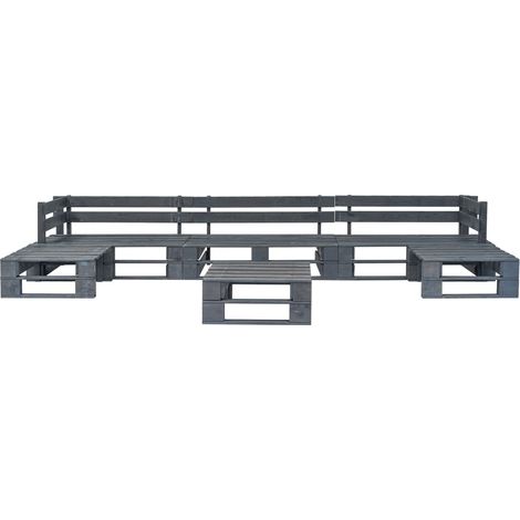 Maison Exclusive - 6-tlg. Garten-Sofagarnitur aus Paletten Holz G