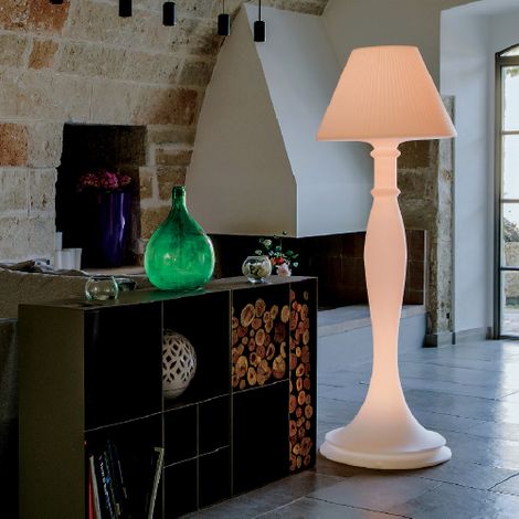 Lampadaire Eva en re'sine lumineuse RGB avec te'le'commande Lampe LED 60x180 cm pour mobilier d'inte'rieur et d'exte'rieur