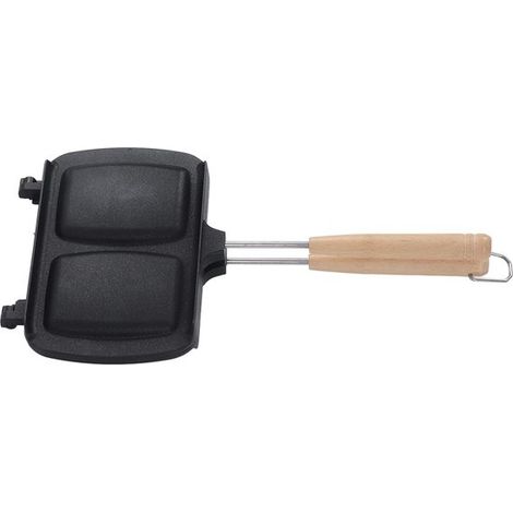 Máquina para paninis - Máquina para sándwiches - Comidas rápidas - Diseño compacto - 23 x 22 cm - Negra (1/5)