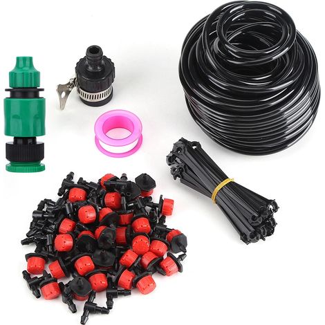 25m Tuyau d'Arrosage Auto-Adaptant Kit Jardin Goutte-à-Goutte Micro-Irrigation DIY (1/5)