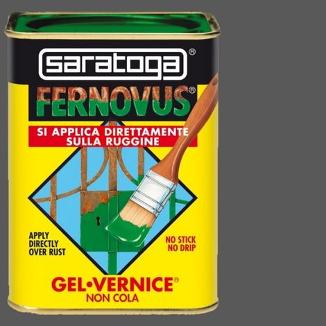 SARATOGA SMALTO BRILLANTE GEL FERNOVUS GRIGIO BRILLANTE 750ML (1/10)