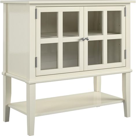 Vitrine avec 2 portes en mélaminé blanc (1/5)