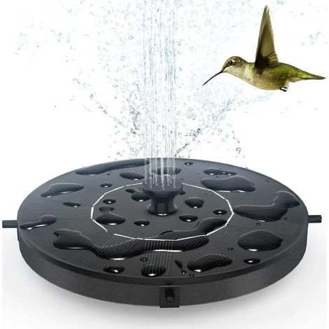 Pompe à eau flottante motorisée (1 watt) adaptée aux bains d'oiseaux, jardins, étangs, piscines et à une utilisation en extérieur. (1/5)