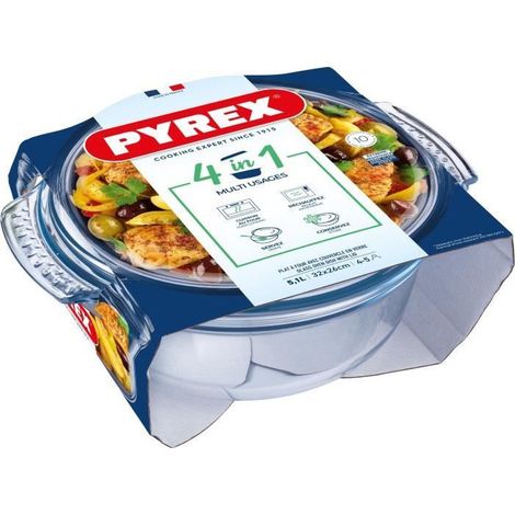 Cacerola con Tapa de Cristal Pyrex 118A000/5043 Transparente