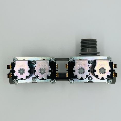 FCF-12-G6 Frontlader-Waschmaschine – Wassereinlass-Magnetventil (ein Einlass, vier Auslässe) – Zubehör – 120 V Wechselstrom (1/4)