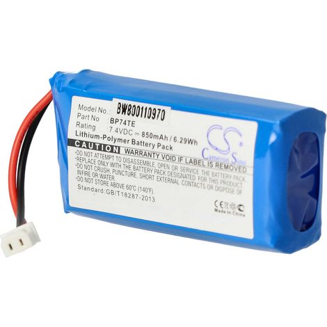 vhbw Batería compatible con Dogtra 2600 T&B, 2700 T&B, 2702 T&B, 4500 Edge, 4502 Edge collar para perros (850 mAh, 7,4 V, Li-poli) (1/5)