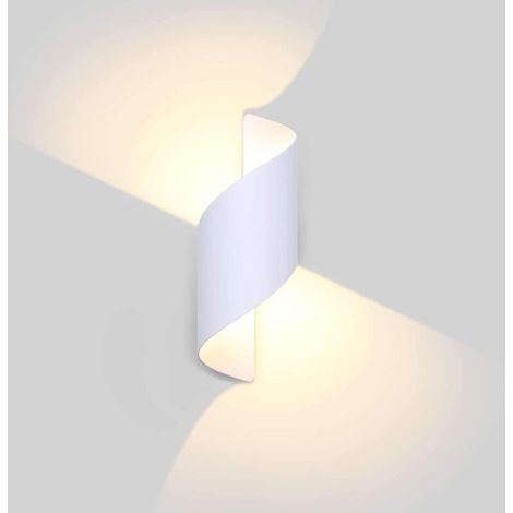 12W LED wall light, IP66 waterproof, modern style, aluminum, for garden, terrace, patio, villa, hallway, warm white (white) (1/5)