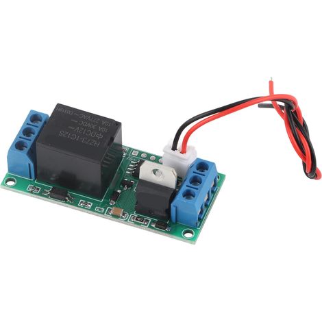 Interrupteur à verrouillage automatique 12 V, module de relais à déclenchement haut niveau, démarrage/arrêt par simple pression d'un bouton, verrouillage automatique (1/5)