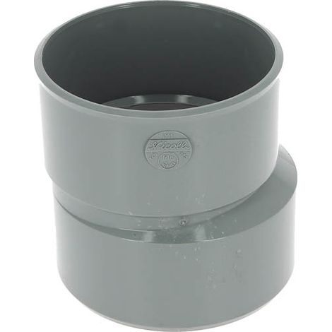 Nicoll – Réduction extérieure excentrée mâle-femelle Ø140/125 – PVC lisse pour évacuation – Classement feu NF-M1 – Emboîtement facile
