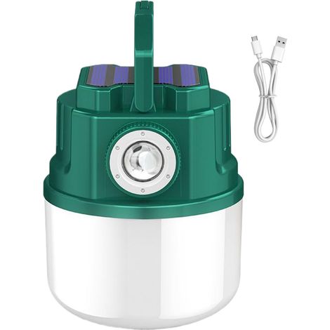 Lampe De Camping Solaire Portative À Main Torche Solaire Portable Réglable Lampe Tente Extérieure Rechargeable À Main Lampe Torche de Randonnée Ajustable à Énergie Photovoltaïque Étanche pour Dé (1/5)