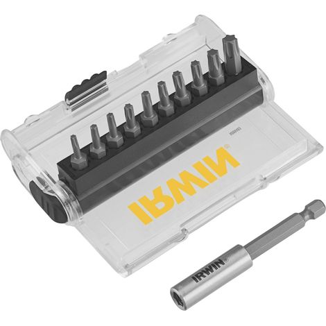 Irwin końcówki kpl.11szt.   25 mm ph1-ph2-ph3-pz1-pz2-pz3-t10-t15-t20-t25 z adapterem magnetycznym